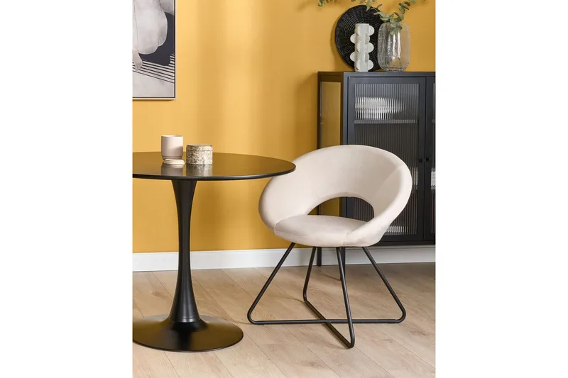 Matstol Rachel - Off-white, Svart - Möbler - Stolar & fåtöljer - Matstol & köksstol