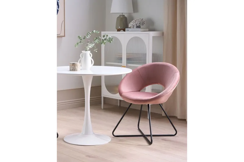 Matstol Rachel - Rosa, Svart - Möbler - Stolar & fåtöljer - Matstol & köksstol