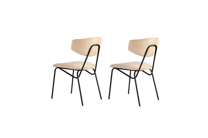 Matstol Sanroman Beige / Svart - Beige / Svart - Möbler - Stolar & fåtöljer - Matstol & köksstol
