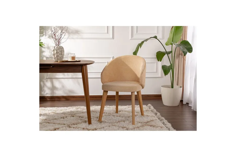 Matstol Sanroman Classic Beige / Ljus Ek - Beige / Ljus Ek - Möbler - Stolar & fåtöljer - Matstol & köksstol