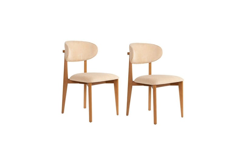 Matstol Sanroman Classic Beige / Mörk Ek - Beige / Mörk Ek - Möbler - Stolar & fåtöljer - Matstol & köksstol