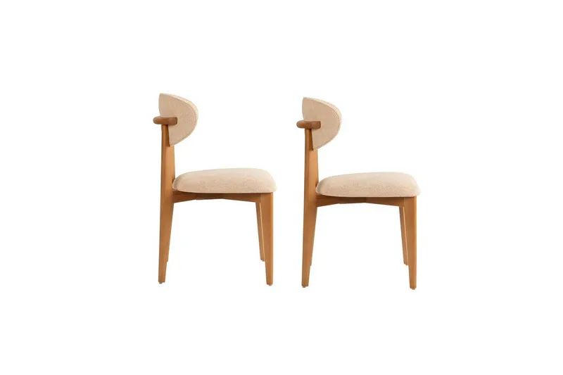 Matstol Sanroman Classic Beige / Mörk Ek - Beige / Mörk Ek - Möbler - Stolar & fåtöljer - Matstol & köksstol