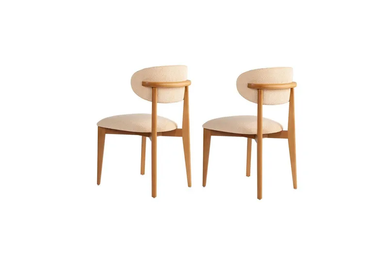 Matstol Sanroman Classic Beige / Mörk Ek - Beige / Mörk Ek - Möbler - Stolar & fåtöljer - Matstol & köksstol