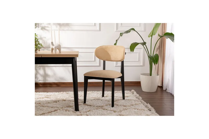 Matstol Sanroman Classic Beige / Svart - Beige / Svart - Möbler - Stolar & fåtöljer - Matstol & köksstol