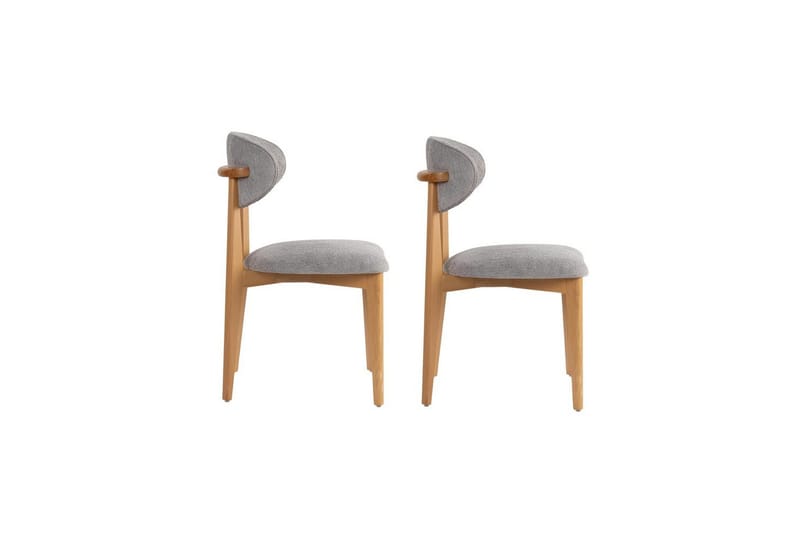 Matstol Sanroman Classic Grå / Ljus ek - Grå / Ljus ek - Möbler - Stolar & fåtöljer - Matstol & köksstol