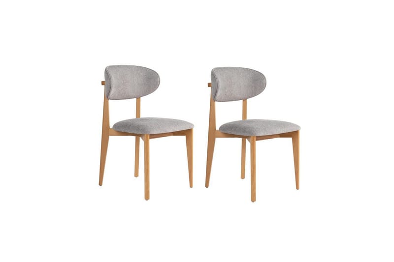 Matstol Sanroman Classic Grå / Ljus ek - Grå / Ljus ek - Möbler - Stolar & fåtöljer - Matstol & köksstol