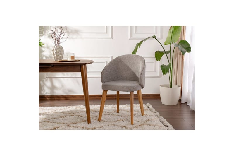 Matstol Sanroman Classic Grå / Ljus ek - Grå / Ljus ek - Möbler - Stolar & fåtöljer - Matstol & köksstol
