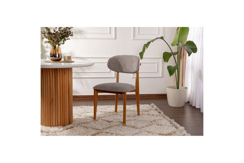 Matstol Sanroman Classic Grå / Mörk ek - Grå / Mörk ek - Möbler - Stolar & fåtöljer - Matstol & köksstol