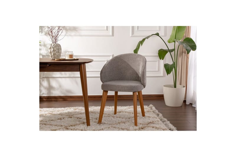 Matstol Sanroman Classic Grå / Mörk ek - Grå / Mörk ek - Möbler - Stolar & fåtöljer - Matstol & köksstol