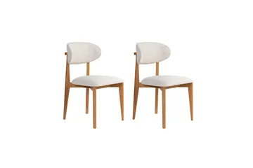 Matstol Sanroman Classic Vit / Mörk Ek