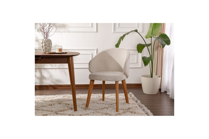 Matstol Sanroman Classic Vit / Mörk Ek - Vit / Mörk Ek - Möbler - Stolar & fåtöljer - Matstol & köksstol