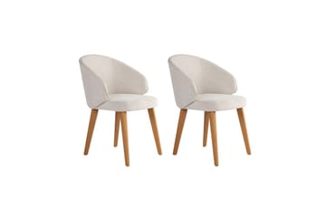 Matstol Sanroman Classic Vit / Mörk Ek