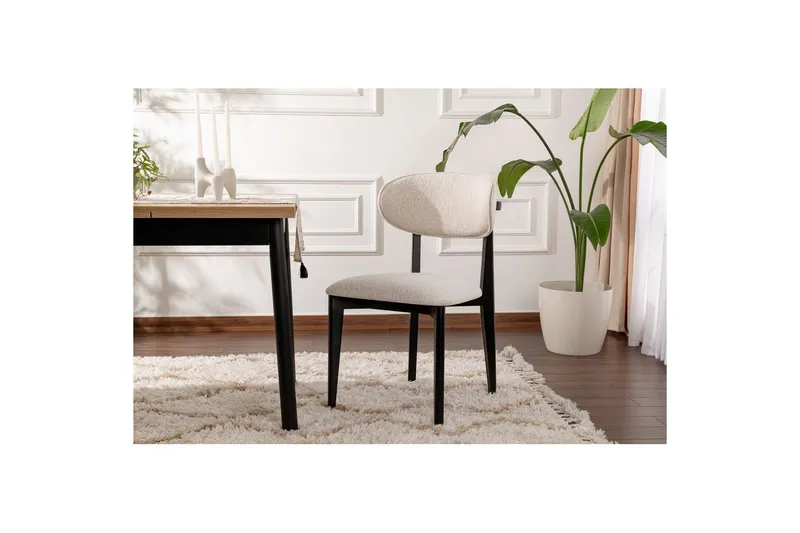 Matstol Sanroman Classic Vit / Svart - Vit / Svart - Möbler - Stolar & fåtöljer - Matstol & köksstol