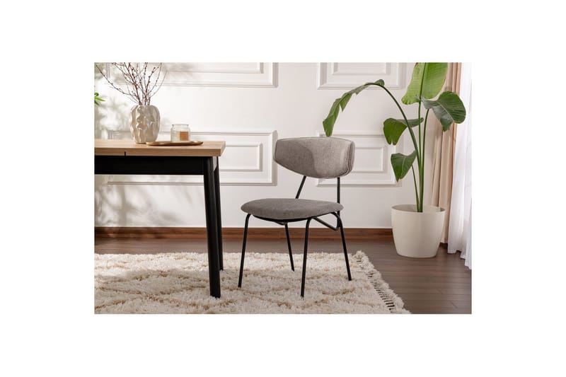 Matstol Sanroman Grå / Svart - Grå / Svart - Möbler - Stolar & fåtöljer - Matstol & köksstol