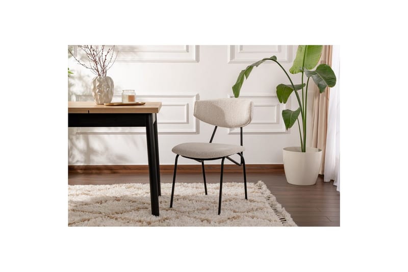 Matstol Sanroman Vit / Svart - Vit / Svart - Möbler - Stolar & fåtöljer - Matstol & köksstol