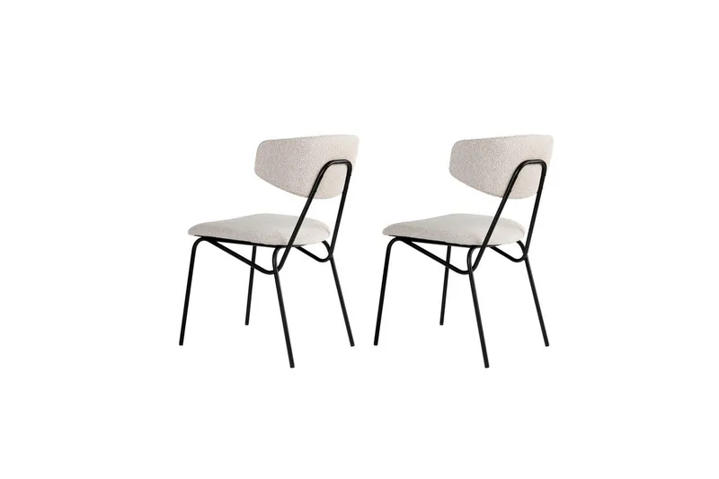 Matstol Sanroman Vit / Svart - Vit / Svart - Möbler - Stolar & fåtöljer - Matstol & köksstol