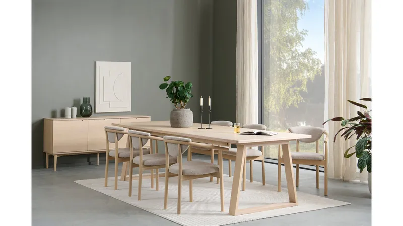 Matstol Selvik i Bouclé - beige - Möbler - Stolar & fåtöljer - Matstol & köksstol