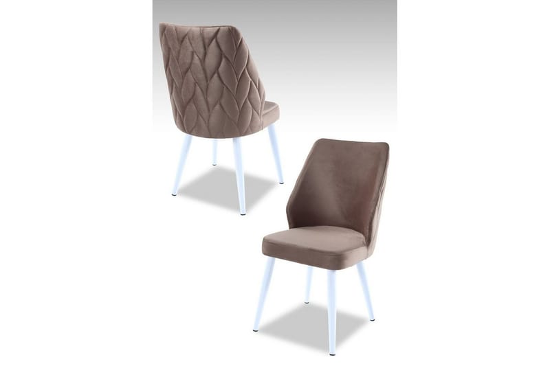 Matstol Stifen Cappuccino / vit, Cappuccino / vit