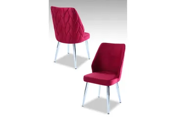 Matstol Stifen Claret Red / krom