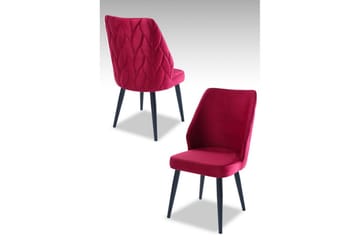 Matstol Stifen Claret Red / svart