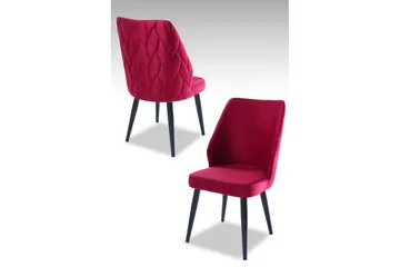 Matstol Stifen Claret Red / svart