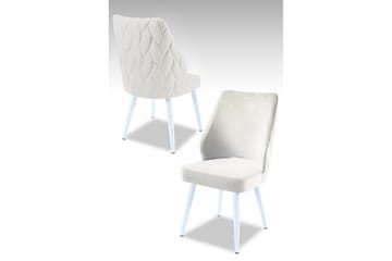 Matstol Stifen Gräddfärgad / Vit