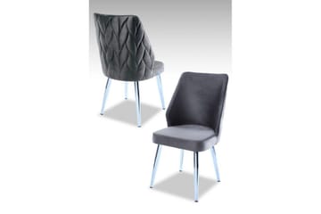 Matstol Stifen Grå / Krom