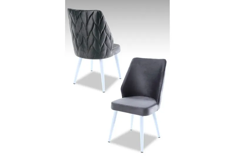 Matstol Stifen Grå / Vit, Grå / Vit