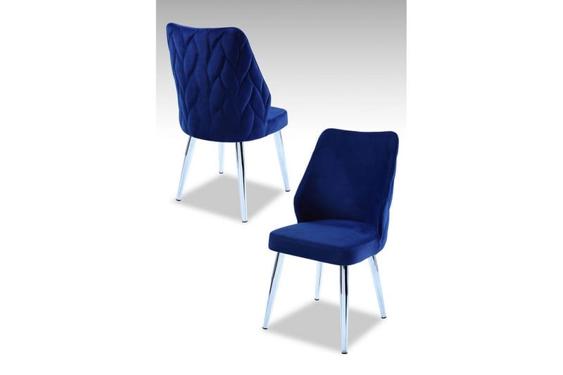 Matstol Stifen Saxblå / Krom, Saxblå / Krom