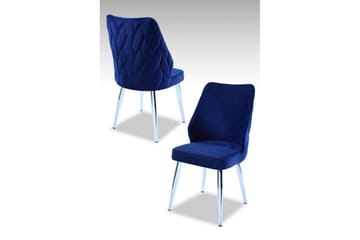 Matstol Stifen Saxblå / Krom