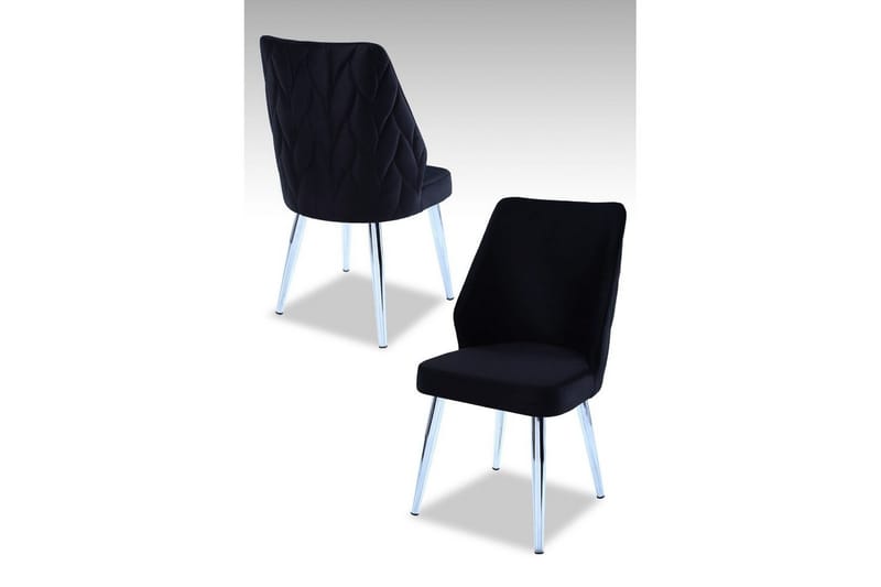 Matstol Stifen Svart / Krom, Svart / Krom