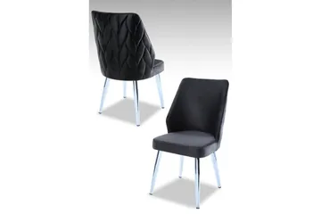 Matstol Stifen Svart / Krom