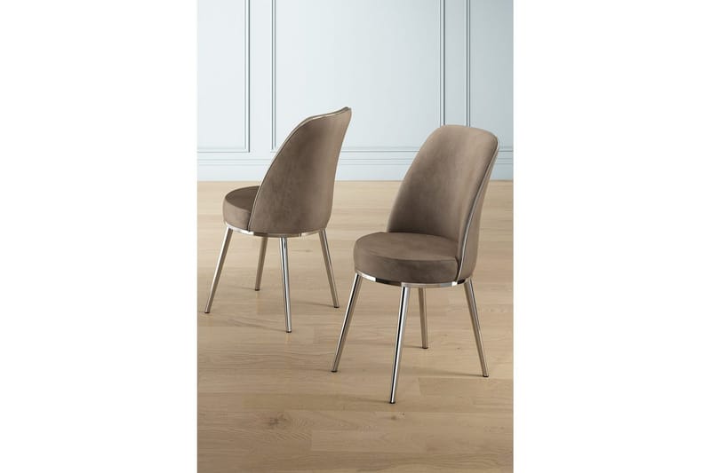 Matstol Sugako Cappuccino / krom - Cappuccino / krom - Möbler - Stolar & fåtöljer - Matstol & köksstol