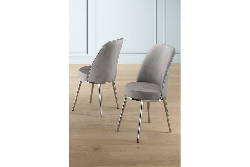 Matstol Sugako Grå / Krom - Grå / Krom - Möbler - Stolar & fåtöljer - Matstol & köksstol