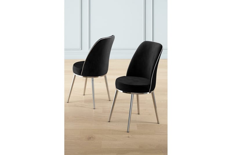 Matstol Sugako Svart / Krom - Svart / Krom - Möbler - Stolar & fåtöljer - Matstol & köksstol