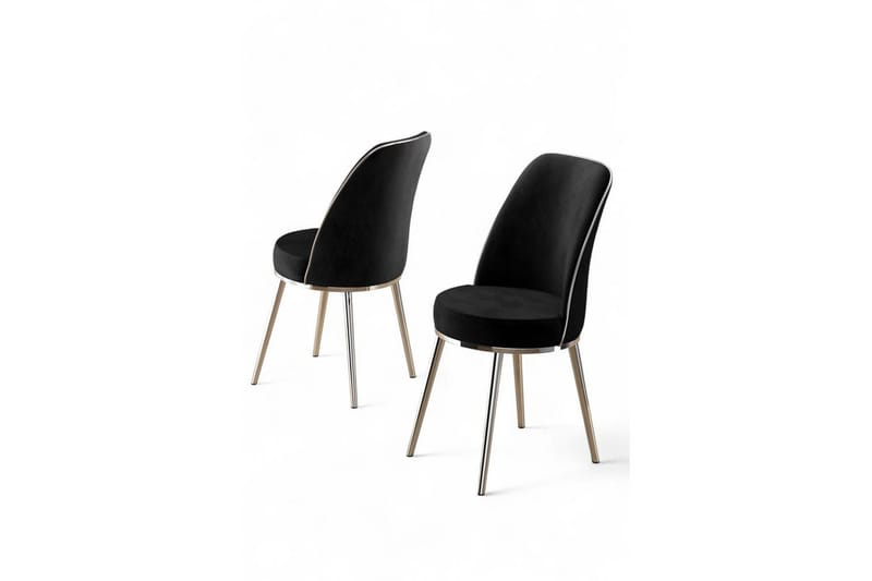 Matstol Sugako Svart / Krom - Svart / Krom - Möbler - Stolar & fåtöljer - Matstol & köksstol