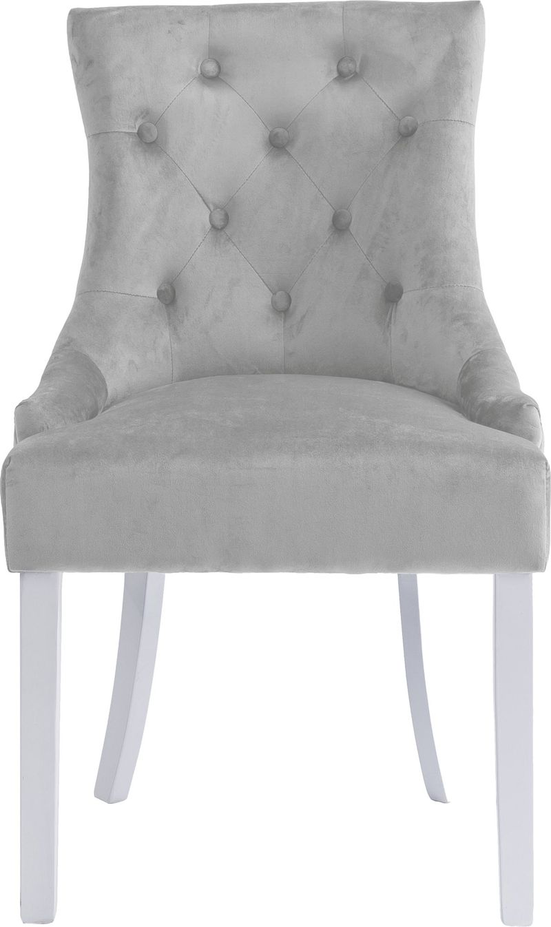 Matstol Tuva - Gråbeige sammet, Gråbeige