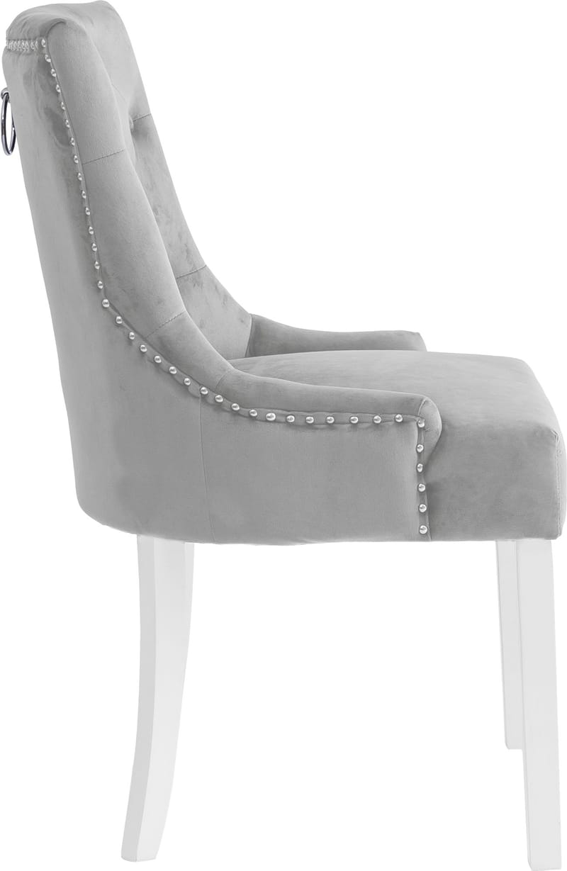 Matstol Tuva - Gråbeige sammet - Gråbeige - Möbler - Stolar & fåtöljer - Matstol & köksstol