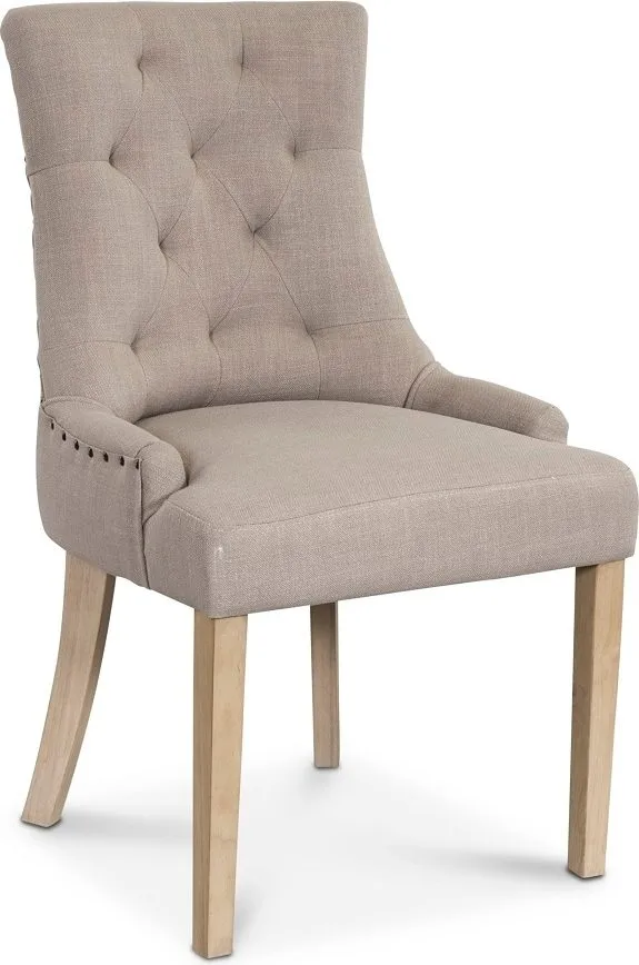 Matstol Tuva med Träben, Beige, antikbehandlade ben