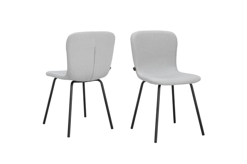 Matstol Ulmar Set med 2 Ljusgrå - Ljusgrå - Möbler - Stolar & fåtöljer - Matstol & köksstol