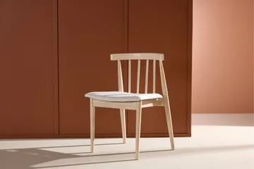 Matstol utan armstöd Peach Flora Dining Chair - Whitewash Legs / Beige Fabric Whitewash - Möbler - Stolar & fåtöljer - Matstol & köksstol
