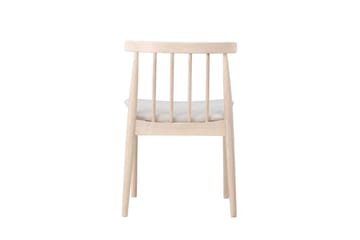 Matstol utan armstöd Peach Flora Dining Chair - Whitewash Legs / Beige Fabric Whitewash - Möbler - Stolar & fåtöljer - Matstol & köksstol