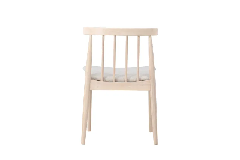 Matstol utan armstöd Peach Flora Dining Chair - Whitewash Legs / Beige Fabric Whitewash - Möbler - Stolar & fåtöljer - Matstol & köksstol