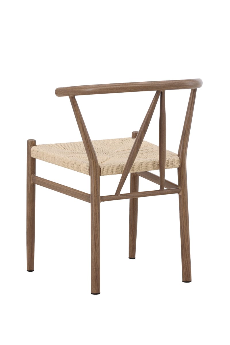 Matstol utan armstöd Peach Alfons Dining Chair - Woodlook / Nature Rope Beige - Möbler - Stolar & fåtöljer - Matstol & köksstol