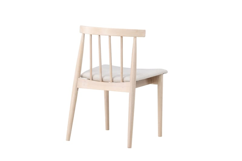 Matstol utan armstöd Peach Flora Dining Chair - Whitewash Legs / Beige Fabric Whitewash - Möbler - Stolar & fåtöljer - Matstol & köksstol