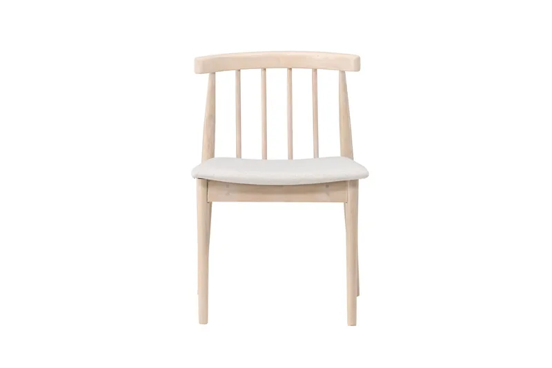 Matstol utan armstöd Peach Flora Dining Chair - Whitewash Legs / Beige Fabric Whitewash, undefined