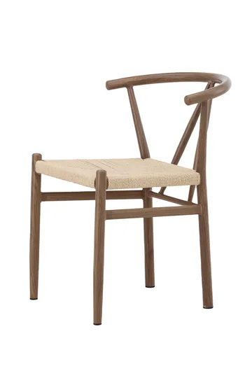 Matstol utan armstöd Peach Alfons Dining Chair - Woodlook / Nature Rope Beige - Möbler - Stolar & fåtöljer - Matstol & köksstol
