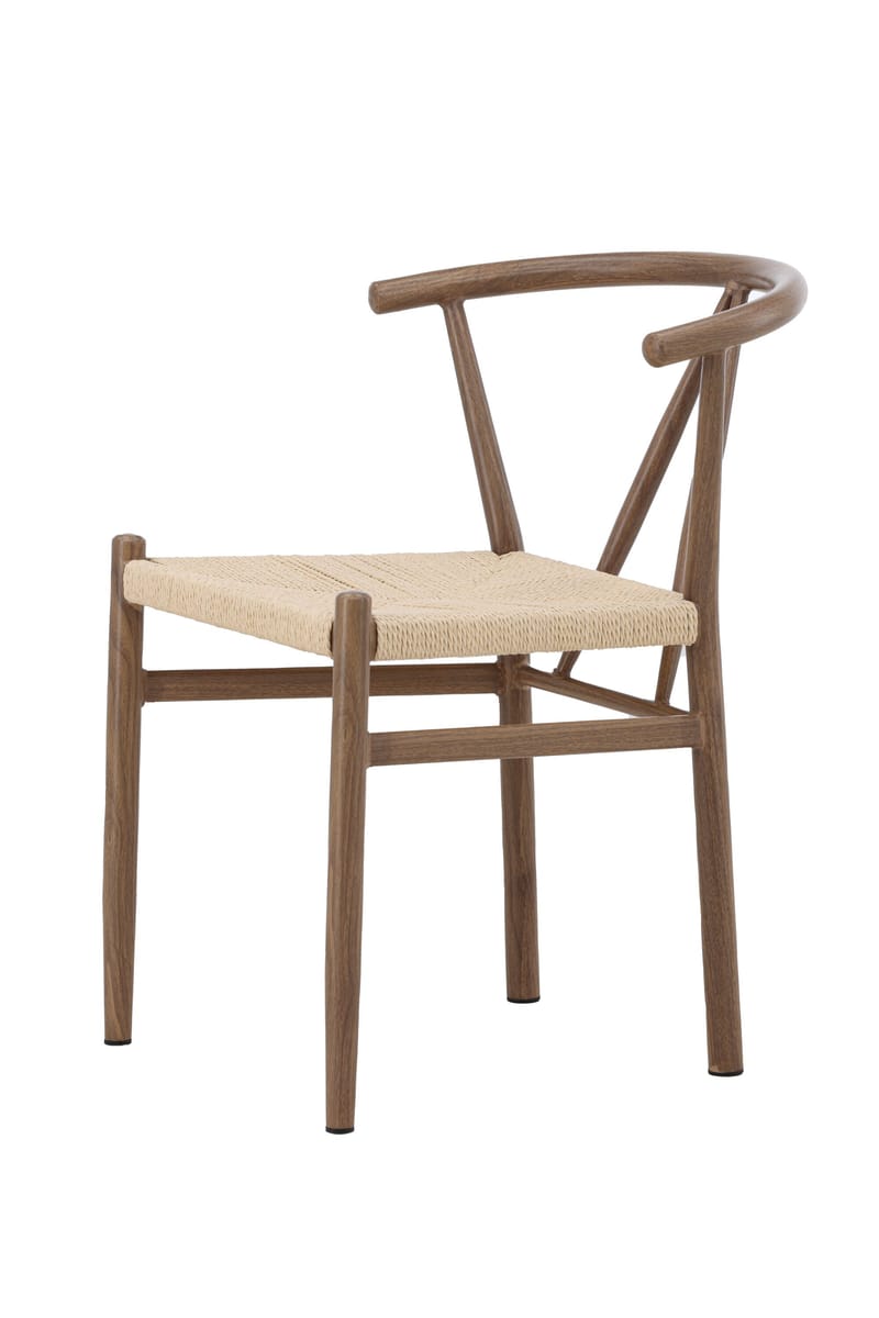 Matstol utan armstöd Peach Alfons Dining Chair - Woodlook / Nature Rope Beige - Möbler - Stolar & fåtöljer - Matstol & köksstol