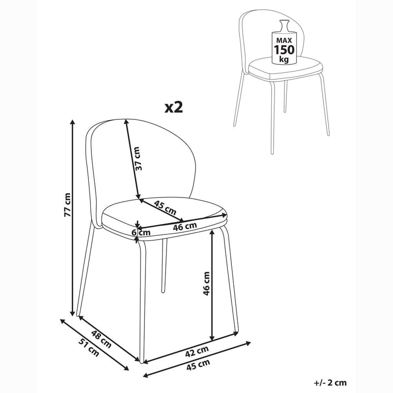Matstol Vidette 2-pack - Möbler - Stolar & fåtöljer - Matstol & köksstol