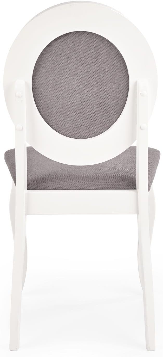 Matstol vitt trä med grå sits - Vit/grå - Möbler - Stolar & fåtöljer - Matstol & köksstol